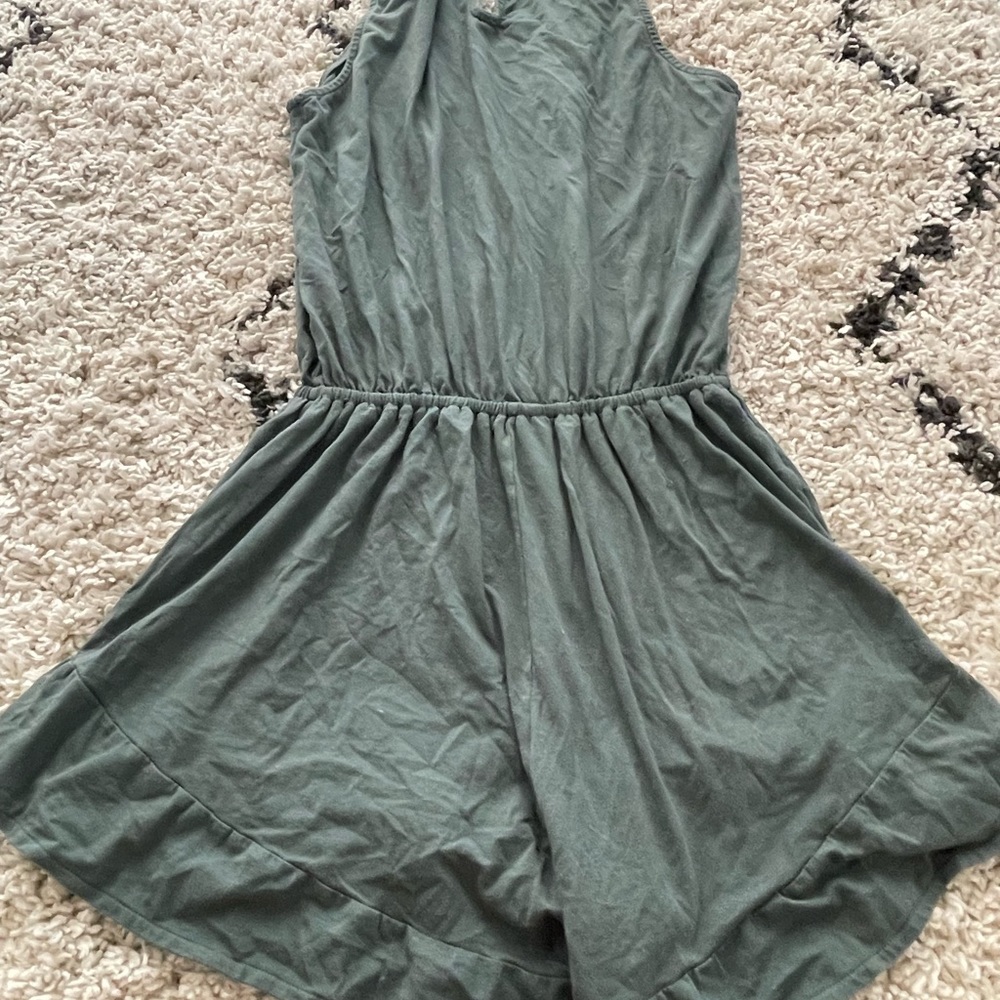 Bobi Surplice Romper in Sage - Picture 4 of 6
